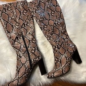 Snake Print Boots